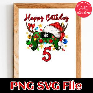 Christmas game control santa hat Customer Request PNG file template