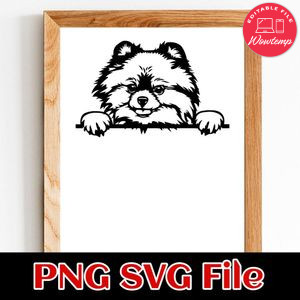 Pomeranian PNG SVG file template
