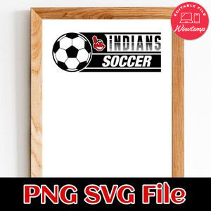 Indians Soccer SVG design template