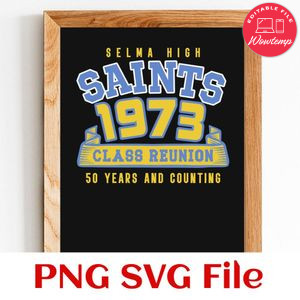 Saints high school Class Reunion PNG design template