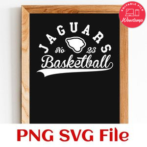 Jaguars Basketball Team SVG Customizable