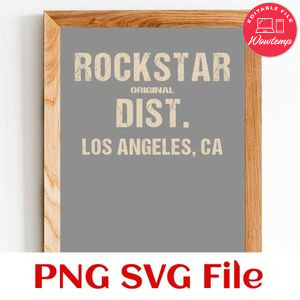 Rockstar original dist Los Angeles CA Customer Request PNG file template