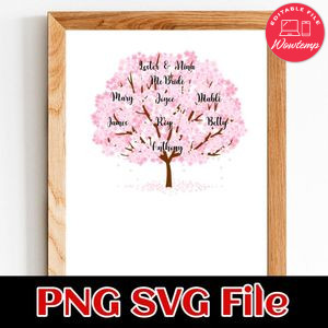 Cherry Blossom Names Customer Request PNG file template