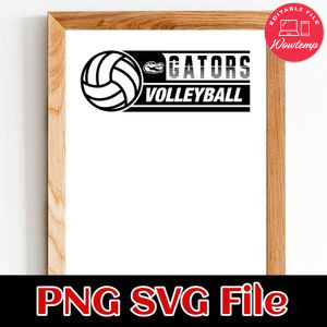 Gators Volleyball SVG design template