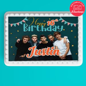 One Direction Centerpiece Customizable Template Instant Download