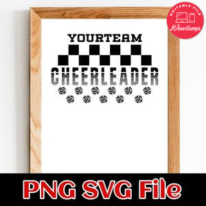 Cheerleader Team Banner SVG design template