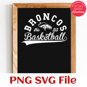 Broncos Basketball Team SVG Customizable
