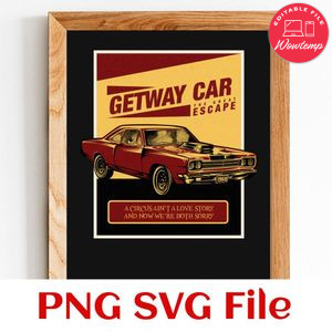 Getaway Car Taylor Swiftie Merch Eras Tour SVG PNG design template