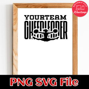 Cheerleader custom Name PNG SVG design template