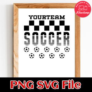 Soccer Team Banner SVG design template