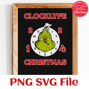 Clockklyfe christmas PNG SVG file template