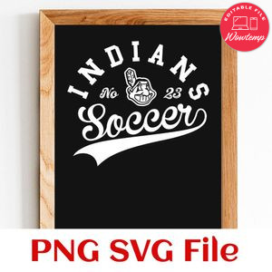 Indians Soccer Team SVG Customizable