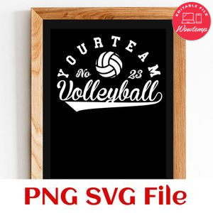 Volleyball Team Template SVG Customizable