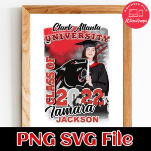 Graduate Clark Atlanta university PNG design template