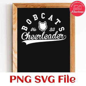 Bobcats Cheerleader Team SVG Customizable