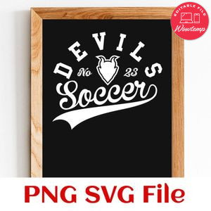 Devils Soccer Team SVG Customizable