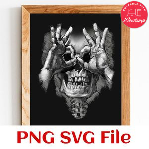 Skull hands Customer Request PNG file template