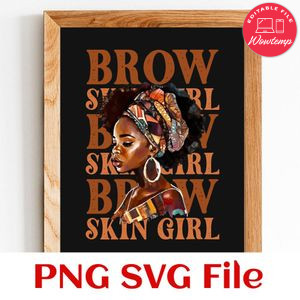 African Girl Waoman Juneteenth PNG design template
