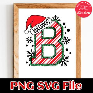 Custom Mascot Christmas Letter 2 Customer Request PNG file template