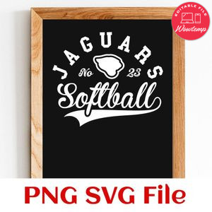 Jaguars Softball Team SVG Customizable