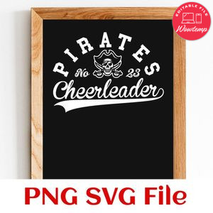 Pirates Cheerleader Team SVG Customizable