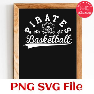 Pirates Basketball Team SVG Customizable