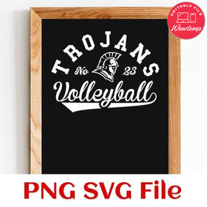 Trojans Volleyball Team SVG Customizable