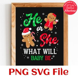 He or she what will baby be PNG SVG file template