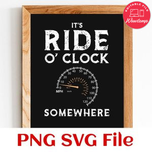 It's ride o clock somewhere PNG design template