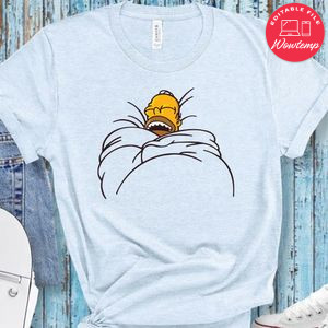 Homer Simpson Sleeping Lazy Shirt