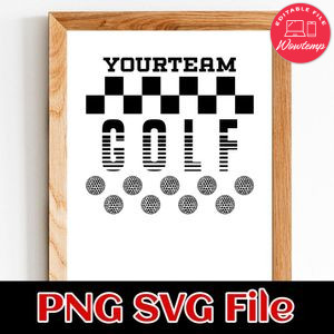 Golf Team Banner SVG design template