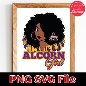Alcorn Girl PNG SVG file template