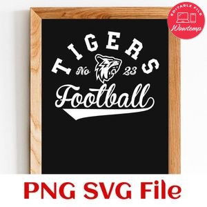Tigers Football Team SVG Customizable
