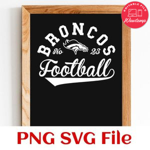 Broncos Football Team SVG Customizable