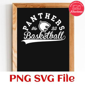 Panthers Basketball Team SVG Customizable