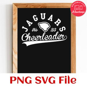 Jaguars Cheerleader Team SVG Customizable
