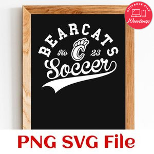 Bearcats Soccer Team SVG Customizable
