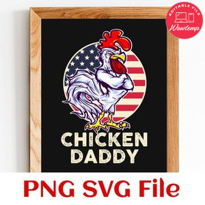 Chicken Daddy SVG design template