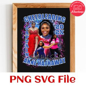 Cheerleading custom name team and school Customer Request PNG file template