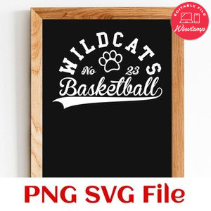 Wildcats Basketball Team SVG Customizable