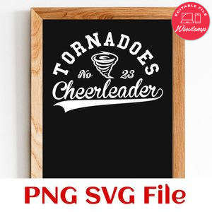 Tornadoes Cheerleader Team SVG Customizable