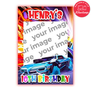 Rocket League Photo Booth Props Customizable Template Instant Download