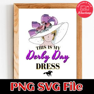 This is my Derby Day Dress SVG PNG design template
