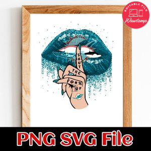 Miami Dolphins Lip Shut The Fuck Up PNG Design Template