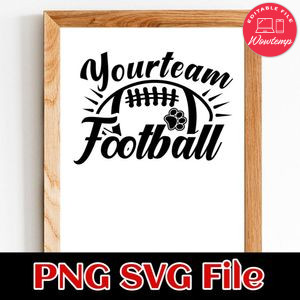 Custom Football your team name SVG PNG design template