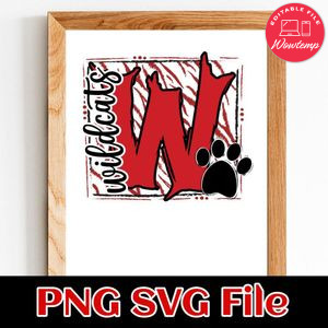 Wildcats PNG design template