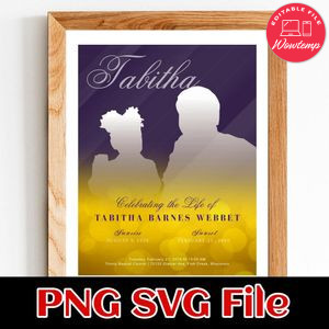 Obituary Customer Request PNG file template