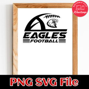 Eagles Football team SVG PNG design template