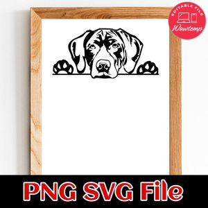 German Shorthaired PNG SVG file template