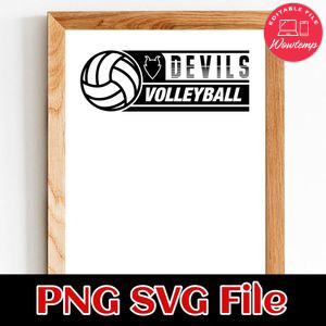 Devils Volleyball SVG design template